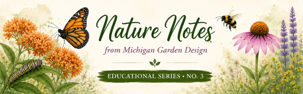 How to Create a Pollinator Habitat in Michigan: It's More Than Just Flowers nature notes from Michigan Garden Design no 3