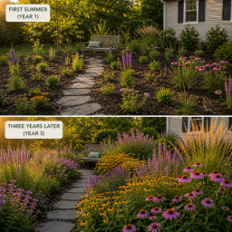 7.5 summer blooms garden transformation over three years (1)