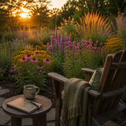 8 summer blooms cozy garden retreat at sunset (1)