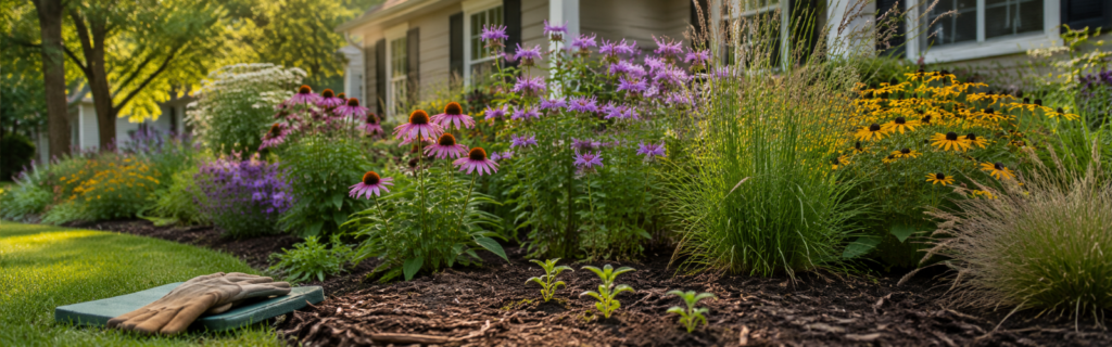 banner spread garden blooms under soft afternoon light (1)