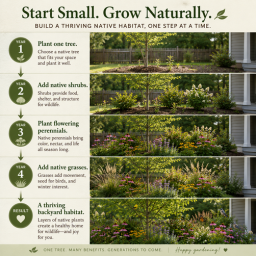 native trees grow your habitat step by step
