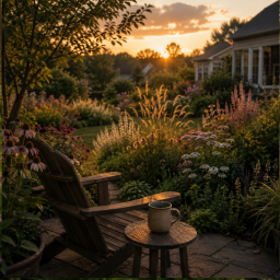 What Happens In Your Garden When the Sun Goes Down sunset garden retreat