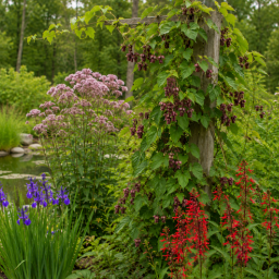 vines on garden structure