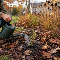 watering a newer plant b4 winter