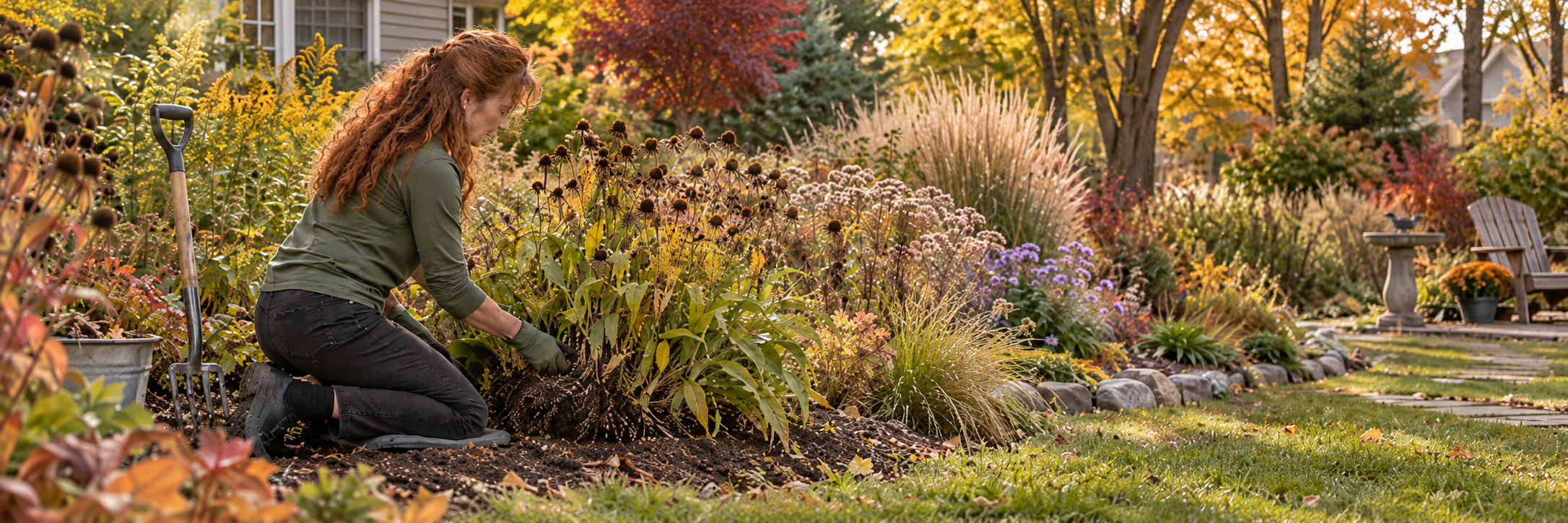 How to Divide and Move Native Perennials in Fall banner dividing plants