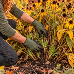 How to Divide and Move Native Perennials in Fall mature native perennial clump with visible growth