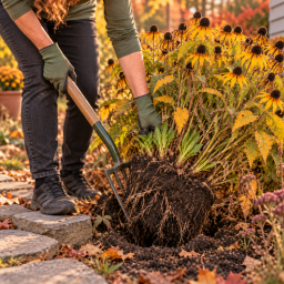 How to Divide and Move Native Perennials in Fall native black eyed susan clump