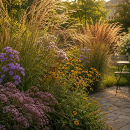 soft boundery to a garden room